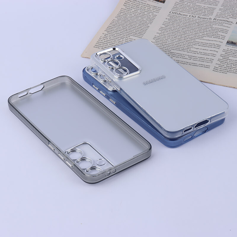 قاب PC سامسونگ Galaxy S24 FE براق متال محافظ لنزدار
