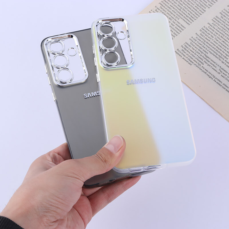 قاب PC سامسونگ Galaxy S24 FE براق متال محافظ لنزدار