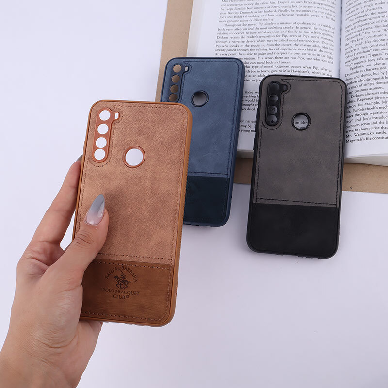 قاب چرمی Polo & Racquet Club شیائومی Redmi Note 8 دو تکه محافظ لنزدار
