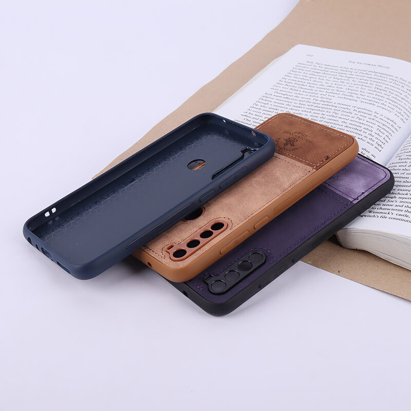 قاب چرمی Polo & Racquet Club شیائومی Redmi Note 8 دو تکه محافظ لنزدار