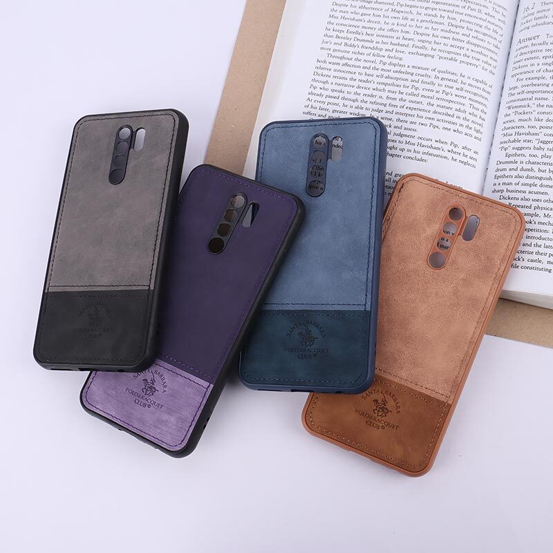 قاب چرمی Polo & Racquet Club شیائومی Redmi 9 / 9 Prime دو تکه محافظ لنزدار