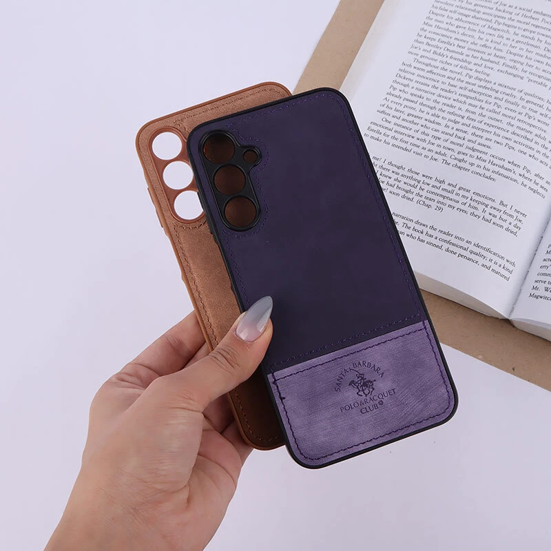 قاب چرمی Polo & Racquet Club سامسونگ Galaxy A25 دو تکه محافظ لنزدار