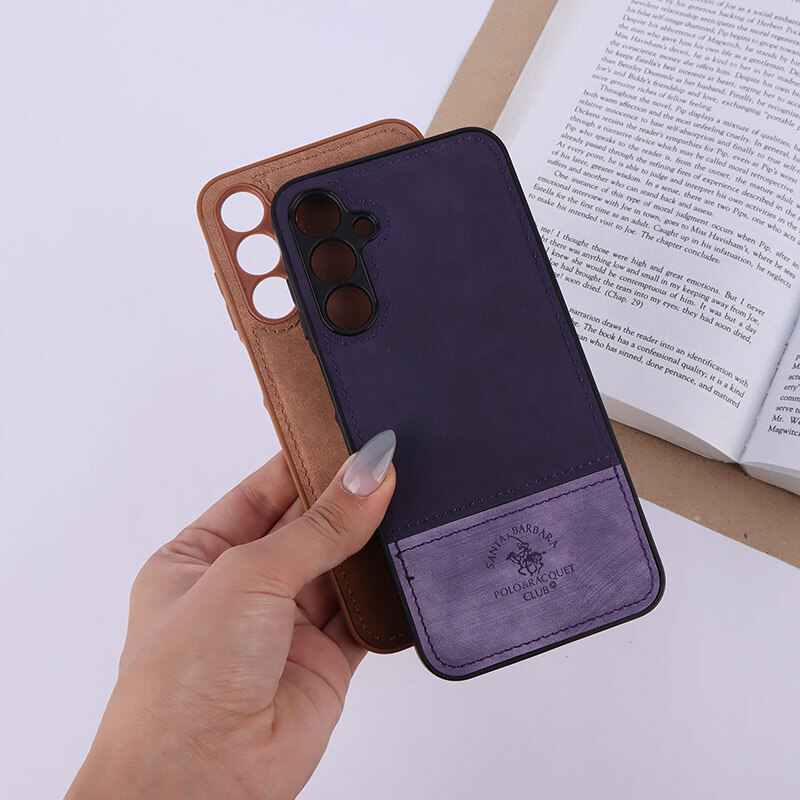 قاب چرمی Polo & Racquet Club سامسونگ Galaxy A25 دو تکه محافظ لنزدار