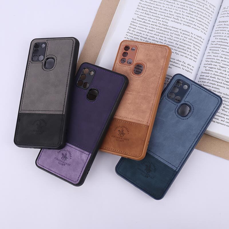 قاب چرمی Polo & Racquet Club سامسونگ Galaxy A21s دو تکه محافظ لنزدار