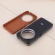 قاب چرمی ژله ای Leather شیائومی Redmi 14C / Poco C75 لوگو متال
