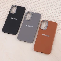 قاب چرمی ژله ای Leather سامسونگ Galaxy A34 لوگو متال