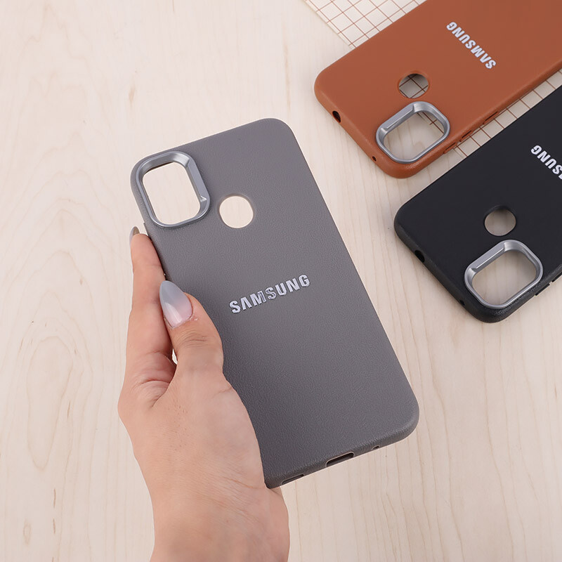 قاب چرمی ژله ای Leather سامسونگ Galaxy A11 / M11 لوگو متال