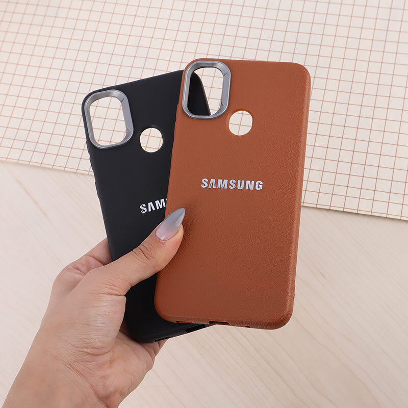 قاب چرمی ژله ای Leather سامسونگ Galaxy A11 / M11 لوگو متال