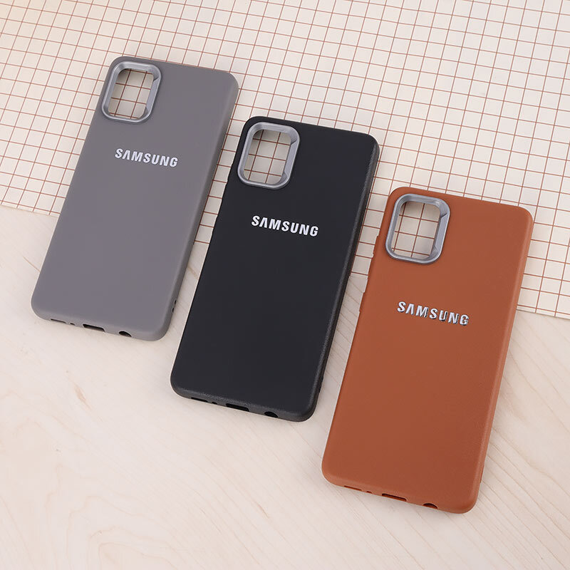 قاب چرمی ژله ای Leather سامسونگ Galaxy A51 4G لوگو متال