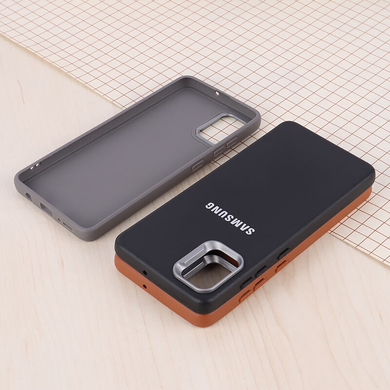 قاب چرمی ژله ای Leather سامسونگ Galaxy A51 4G لوگو متال