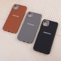 قاب چرمی ژله ای Leather سامسونگ Galaxy A04 لوگو متال
