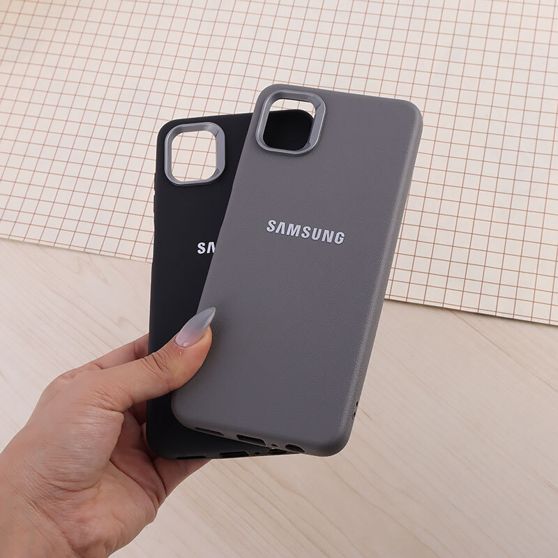 قاب چرمی ژله ای Leather سامسونگ Galaxy A04 لوگو متال