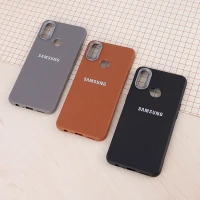 قاب چرمی ژله ای Leather سامسونگ Galaxy A10s لوگو متال