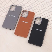 قاب چرمی ژله ای Leather سامسونگ Galaxy A22 4G / M22 / M32 4G لوگو متال