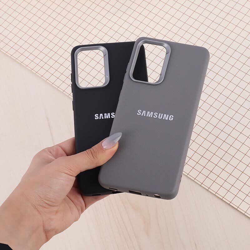 قاب چرمی ژله ای Leather سامسونگ Galaxy A52 / A52s لوگو متال