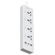 چند راهی 4 خانه برق ارت دار هیسکا CH5518 با کابل ۲ متری + شارژر USB و Type-C