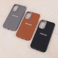 قاب چرمی ژله ای Leather سامسونگ Galaxy A15 لوگو متال