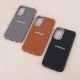 قاب چرمی ژله ای Leather سامسونگ Galaxy A15 لوگو متال