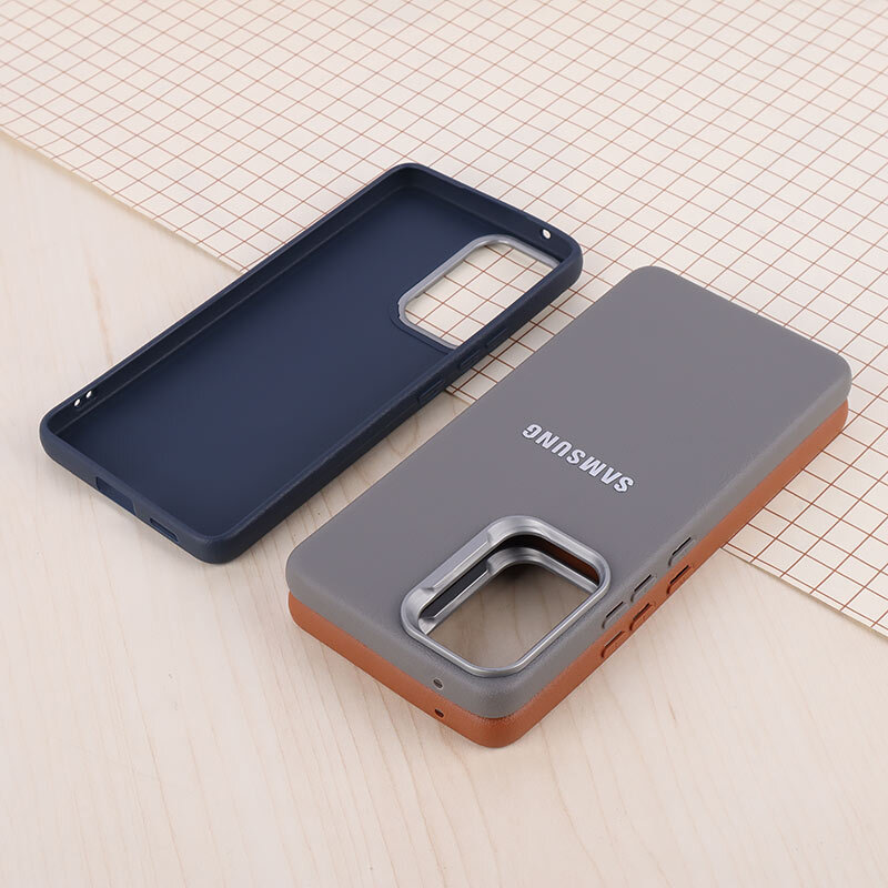 قاب چرمی ژله ای Leather سامسونگ Galaxy A53 5G لوگو متال