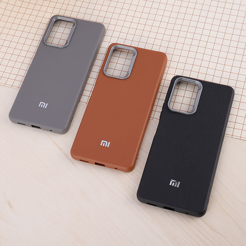 قاب چرمی ژله ای Leather شیائومی Redmi Note 10 Pro 4G لوگو متال