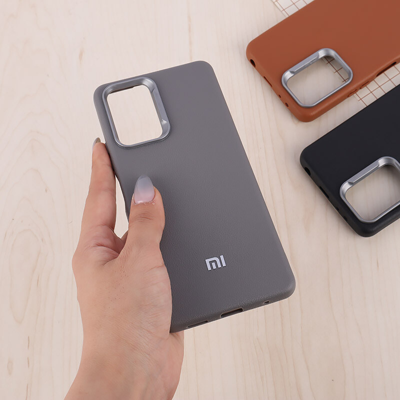 قاب چرمی ژله ای Leather شیائومی Redmi Note 10 Pro 4G لوگو متال