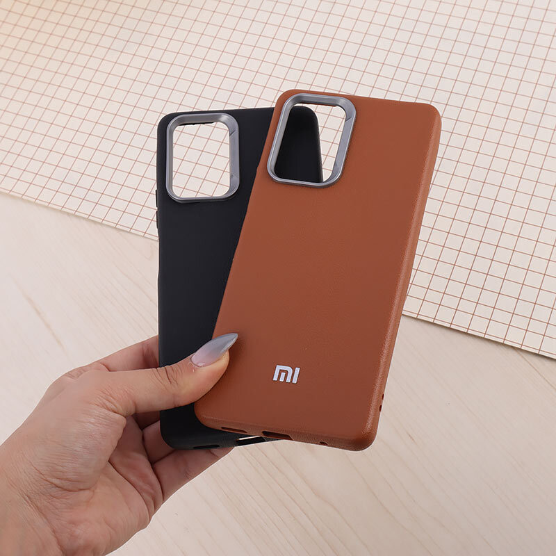قاب چرمی ژله ای Leather شیائومی Redmi Note 10 Pro 4G لوگو متال