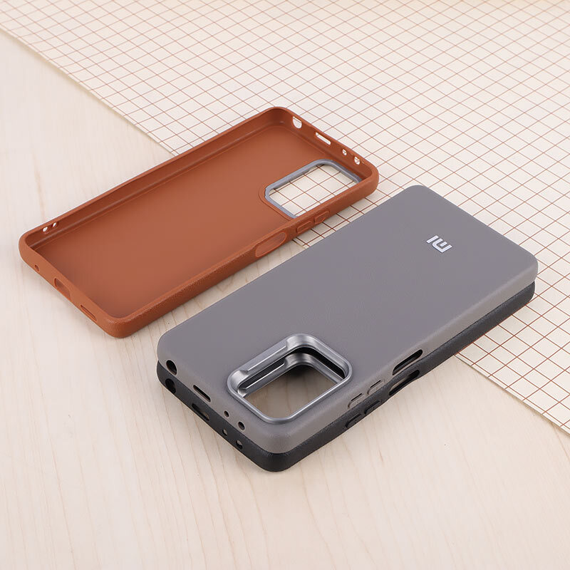 قاب چرمی ژله ای Leather شیائومی Redmi Note 10 Pro 4G لوگو متال