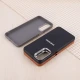قاب چرمی ژله ای Leather سامسونگ Galaxy A16 4G / A16 5G لوگو متال