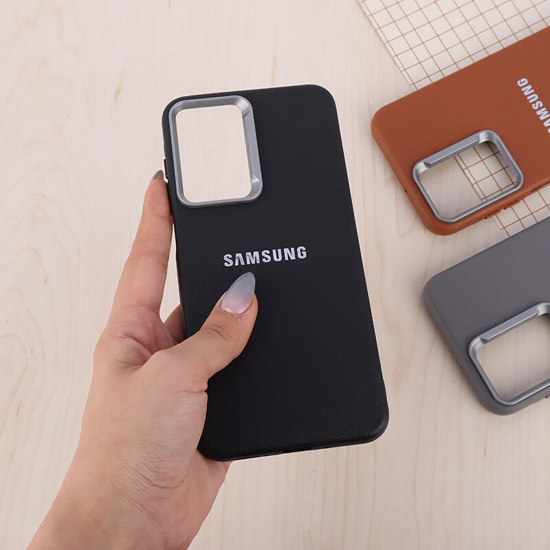 قاب چرمی ژله ای Leather سامسونگ Galaxy A26 لوگو متال