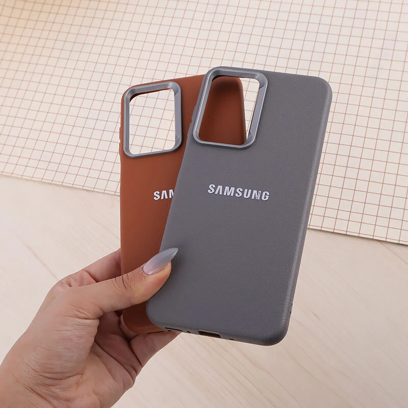 قاب چرمی ژله ای Leather سامسونگ Galaxy A26 لوگو متال