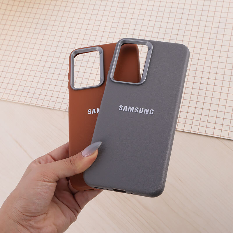 قاب چرمی ژله ای Leather سامسونگ Galaxy A26 لوگو متال