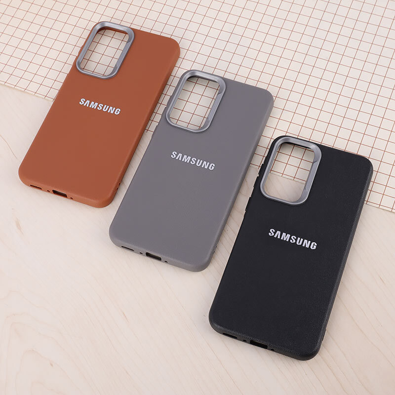 قاب چرمی ژله ای Leather سامسونگ Galaxy A36 لوگو متال