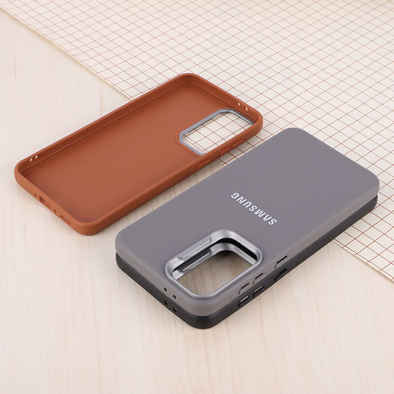 قاب چرمی ژله ای Leather سامسونگ Galaxy A36 لوگو متال