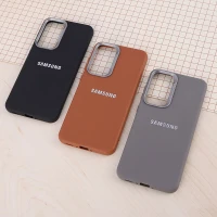 قاب چرمی ژله ای Leather سامسونگ Galaxy A56 لوگو متال