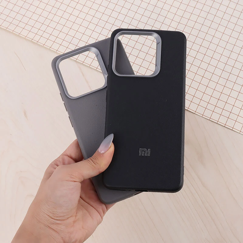 قاب چرمی ژله ای Leather شیائومی Redmi Note 13 4G لوگو متال