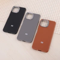 قاب چرمی ژله ای Leather شیائومی Mi 11 Lite / 11 Lite NE لوگو متال