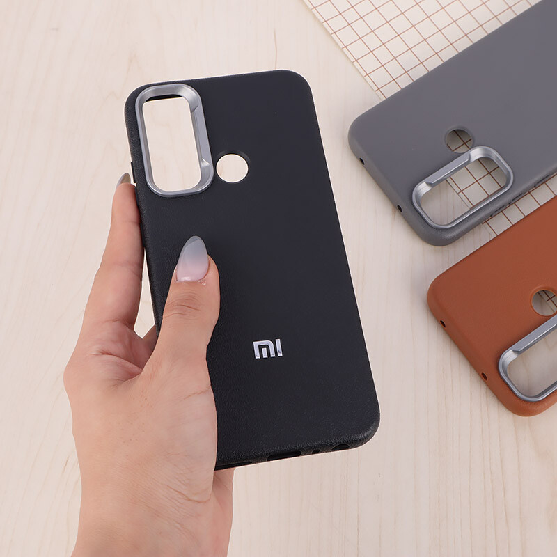 قاب چرمی ژله ای Leather شیائومی Redmi Note 8 لوگو متال