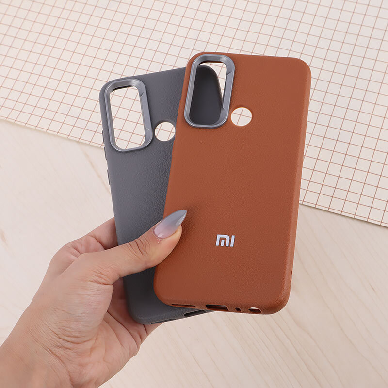 قاب چرمی ژله ای Leather شیائومی Redmi Note 8 لوگو متال