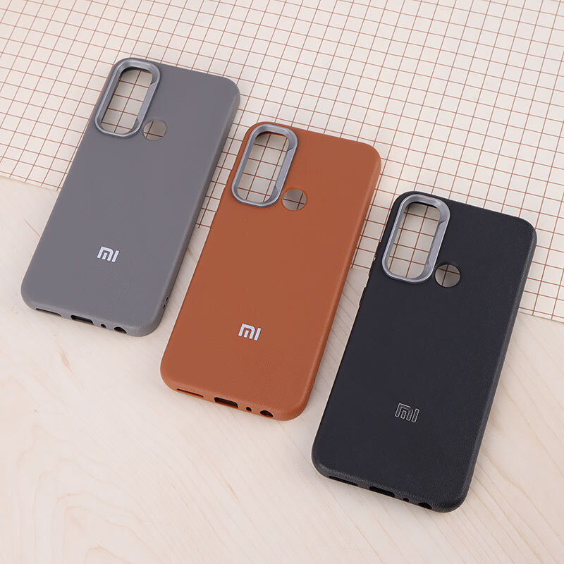 قاب چرمی ژله ای Leather شیائومی Redmi Note 8 لوگو متال