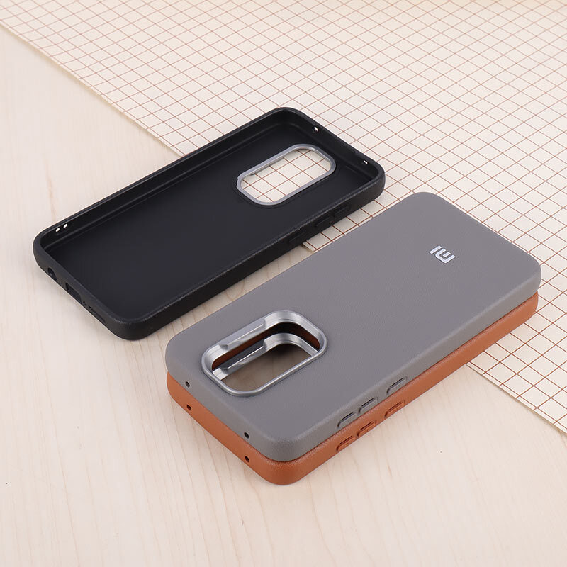 قاب چرمی ژله ای Leather شیائومی Redmi Note 8 Pro لوگو متال