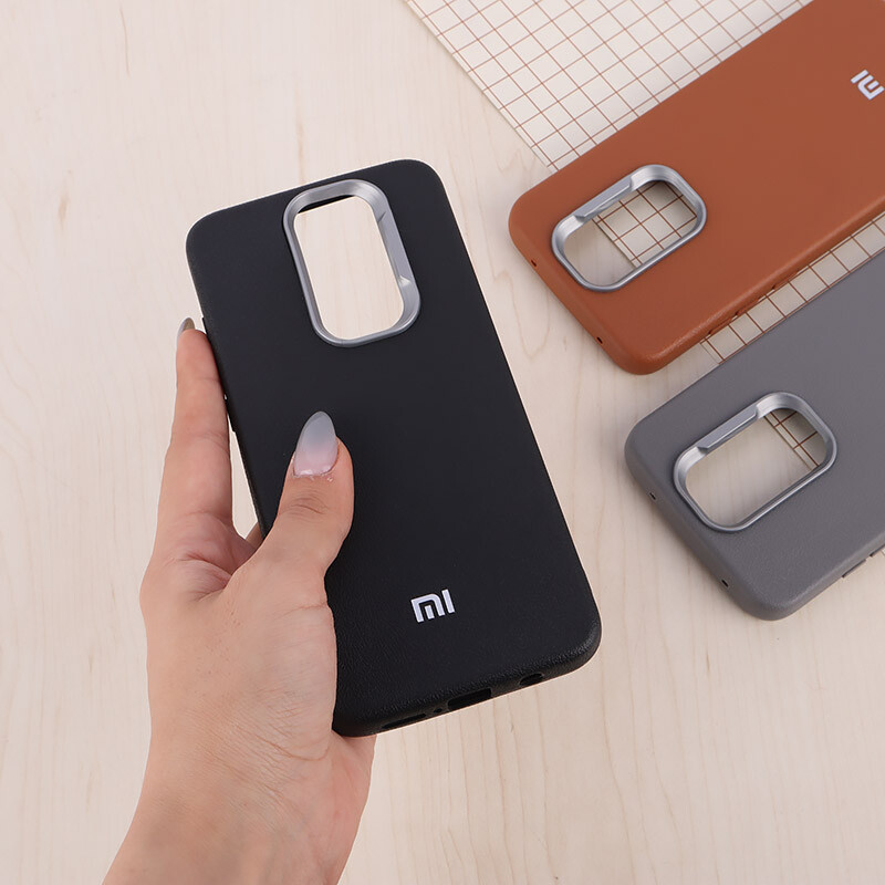 قاب چرمی ژله ای Leather شیائومی Redmi Note 8 Pro لوگو متال