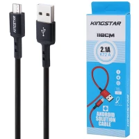 کابل میکرو یو اس بی KingStar K72A 2.1A 1.1m
