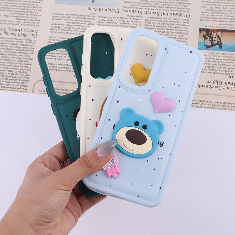 قاب ژله ای سامسونگ Galaxy S24 FE طرح آبنبات و قلب