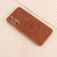 قاب چرمی Polo & Racquet Club سامسونگ Galaxy A05s طرح مگ سیف محافظ لنزدار