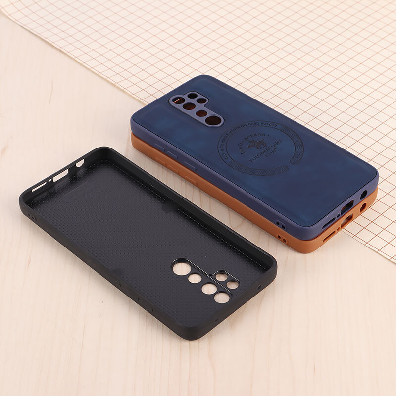 قاب چرمی Polo & Racquet Club شیائومی Redmi Note 8 Pro طرح مگ سیف محافظ لنزدار
