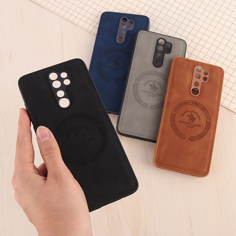 قاب چرمی Polo & Racquet Club شیائومی Redmi Note 8 Pro طرح مگ سیف محافظ لنزدار