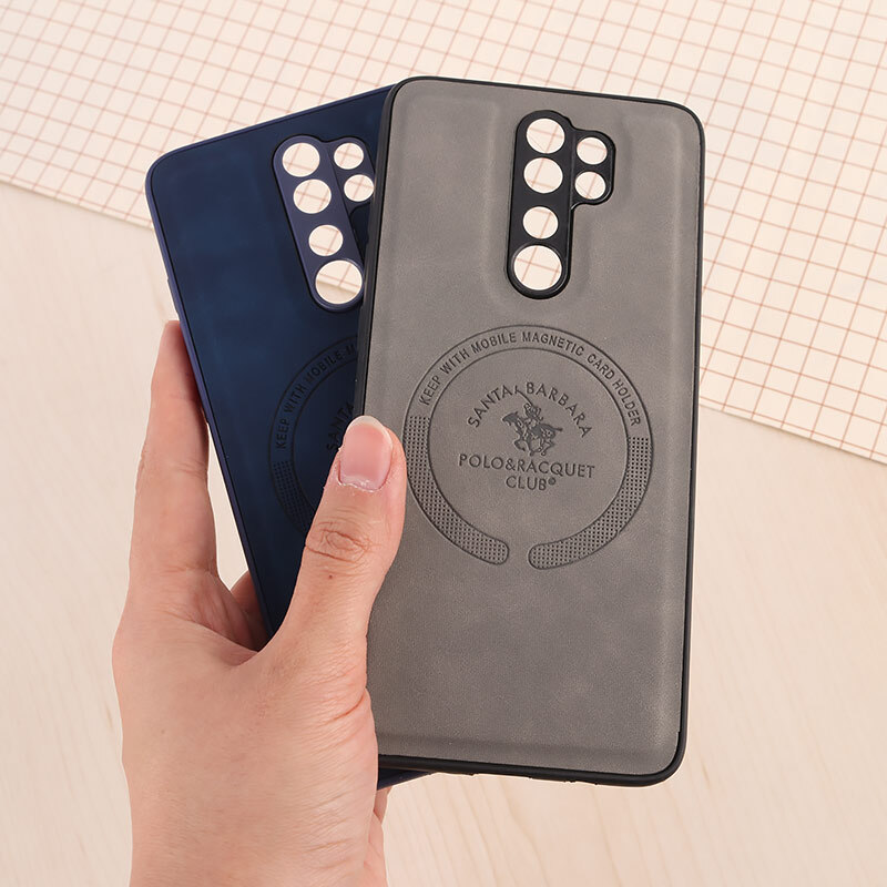 قاب چرمی Polo & Racquet Club شیائومی Redmi Note 8 Pro طرح مگ سیف محافظ لنزدار