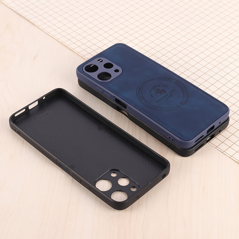 قاب چرمی Polo & Racquet Club شیائومی Redmi 12 طرح مگ سیف محافظ لنزدار