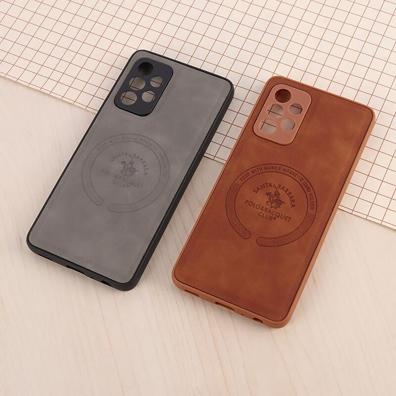 قاب چرمی Polo & Racquet Club سامسونگ Galaxy A52 / A52s طرح مگ سیف محافظ لنزدار