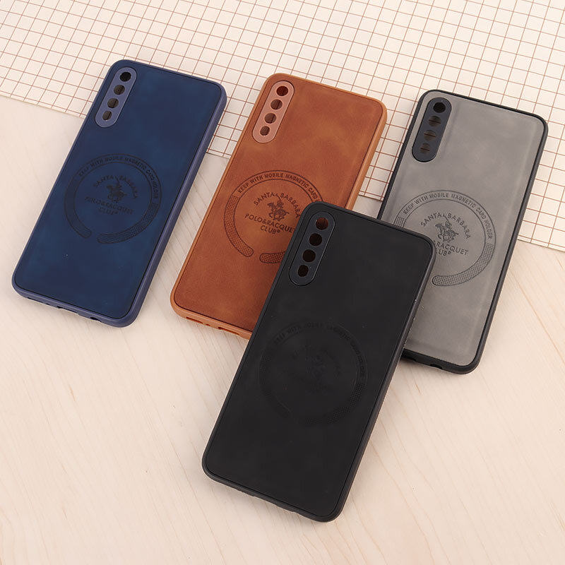 قاب چرمی Polo & Racquet Club سامسونگ Galaxy A30s / A50 / A50s طرح مگ سیف محافظ لنزدار